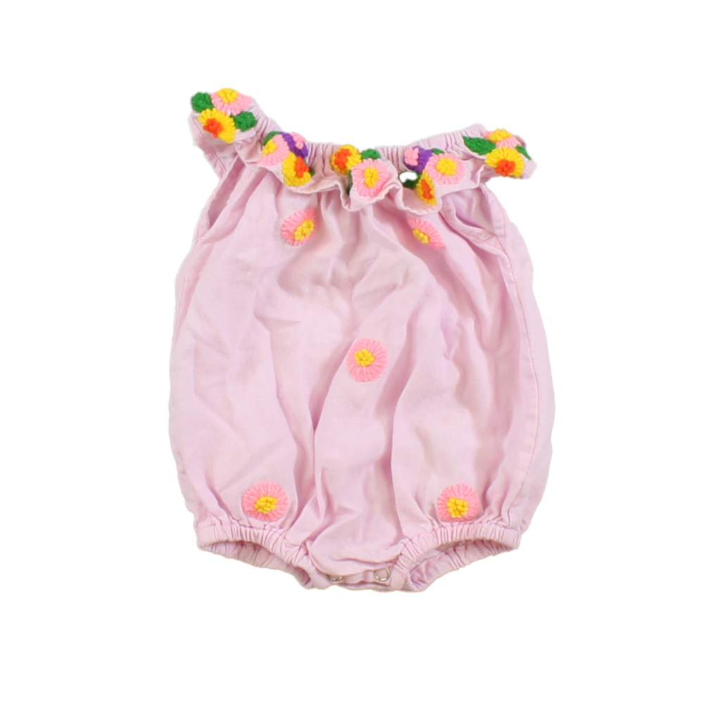 Akshu and Ing Girls Pink Romper size: 3-6 Months